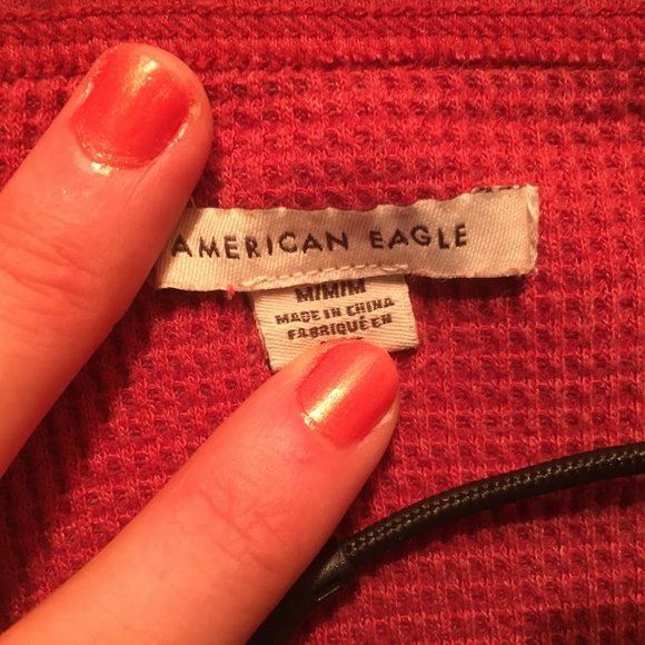 AE Waffle Scoop Neck Bodycon Mini Dress - Picture 5 of 5